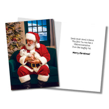 Load image into Gallery viewer, ✨FUNDRAISER!✨ Shih Tzu in Santa's Lap Christmas Card for Pup & Cat Co.