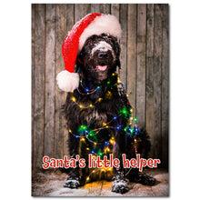 Load image into Gallery viewer, ✨FUNDRAISER!✨ Santa's Little Helper Dog Christmas Card for Pup & Cat Co.