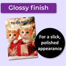 Load image into Gallery viewer, Cute Kitten Christmas Card for Friends
