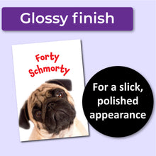 Load image into Gallery viewer, Forty Schmorty 40th Birthday Card for Men or Women
