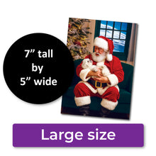 Load image into Gallery viewer, ✨FUNDRAISER!✨ Shih Tzu in Santa&#39;s Lap Christmas Card for Pup &amp; Cat Co.
