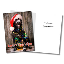 Load image into Gallery viewer, ✨FUNDRAISER!✨ Santa&#39;s Little Helper Dog Christmas Card for Pup &amp; Cat Co.
