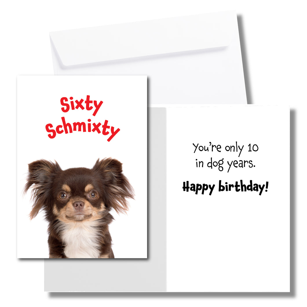 Sixty Schmixty 60th Birthday Card for Men or Women
