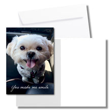 Load image into Gallery viewer, You Make Me Smile Card, Shih Tzu Dog Greeting Card
